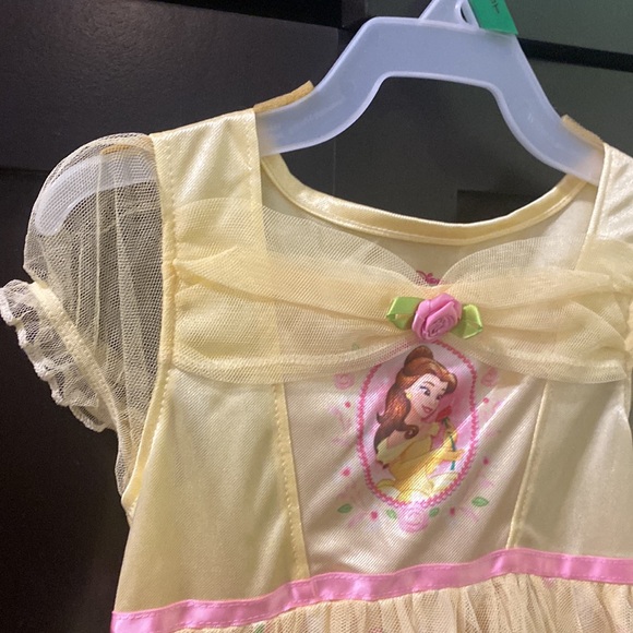 Disney Beauty and The Beast Night Dress Pajamas size 3t Disney Princess Belle - Picture 8 of 10
